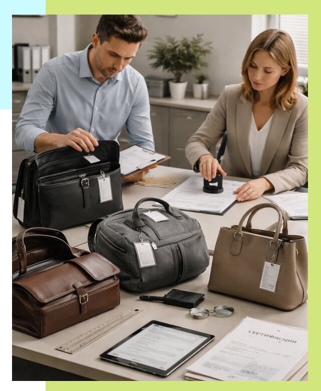 Сертификация сумок в Миассе от 7628 руб. | Алешин-Мсс