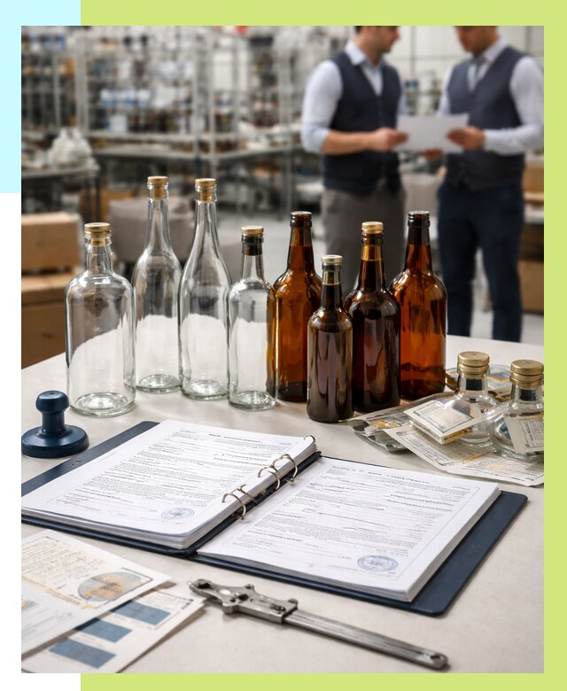 Сертификация стеклянных бутылок в Миассе от 25425 р. | Алешин-Мсс