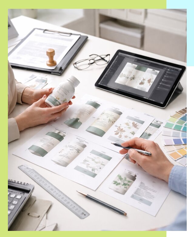 Профессиональная разработка дизайна и текста этикетки продукции в Миассе