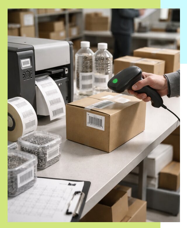 Штрихкодирование продукции и маркировка для продажи в Миассе