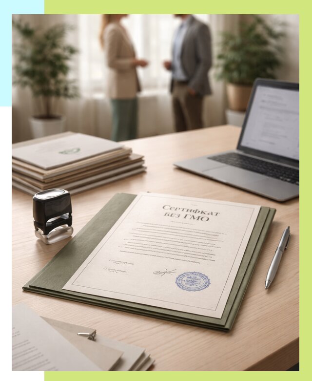 Сертификат без ГМО в Миассе от 7628 р. оформить срочно Алешин-Мсс