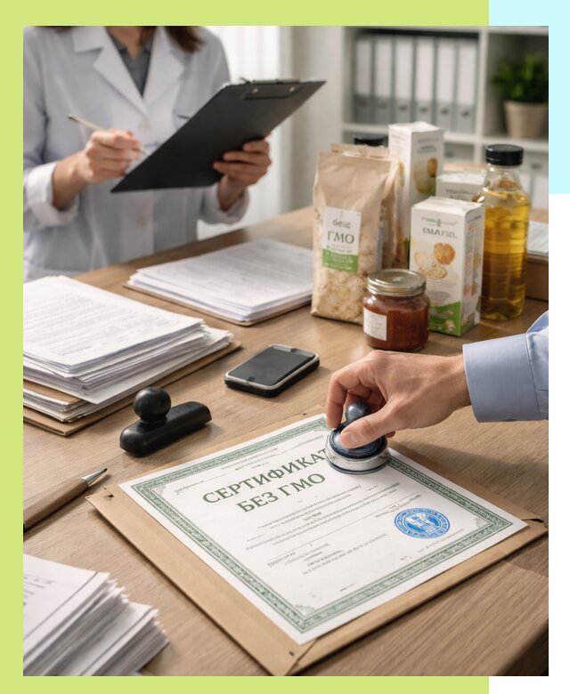 Получение сертификата Без ГМО для продукции в Миассе